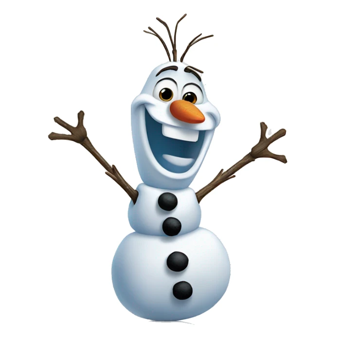Olaf from the movie frozen skating sticker