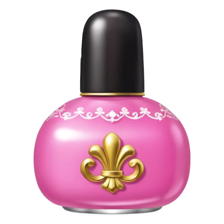 gold rococo pink inflatable puffy nail polish sticker