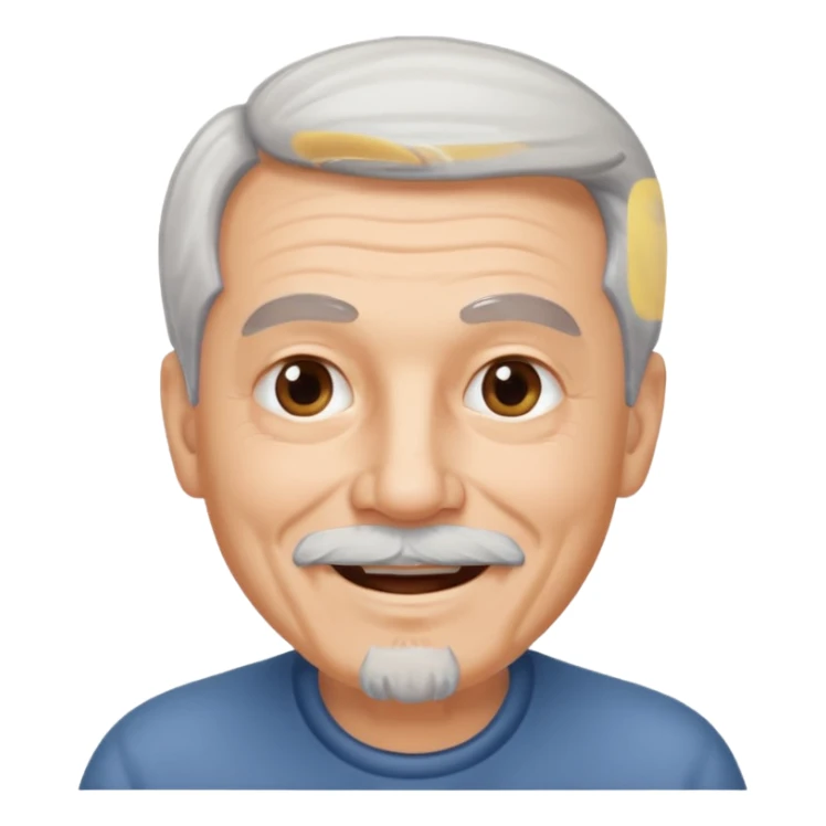 70 year old man with goatee and thinning hair sticker