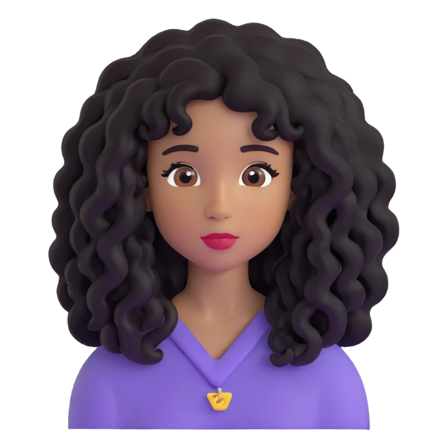 SZA with iconic black curly hair sticker