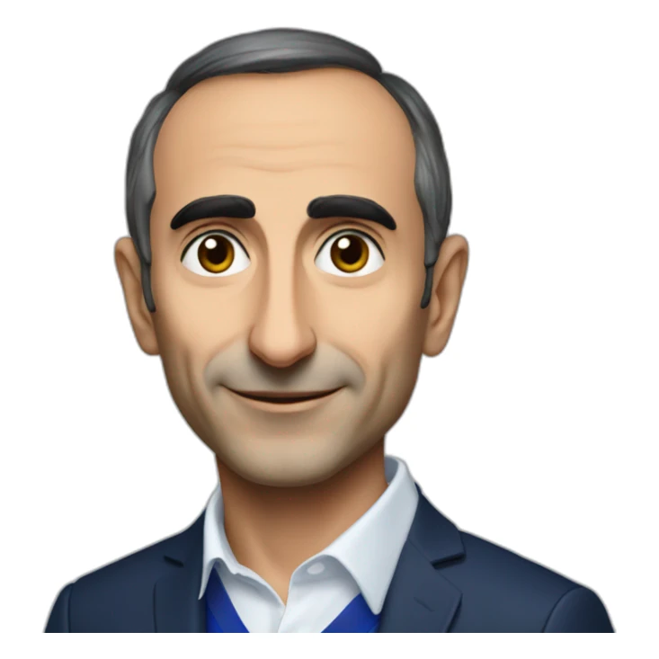 eric zemmour with french flag sticker