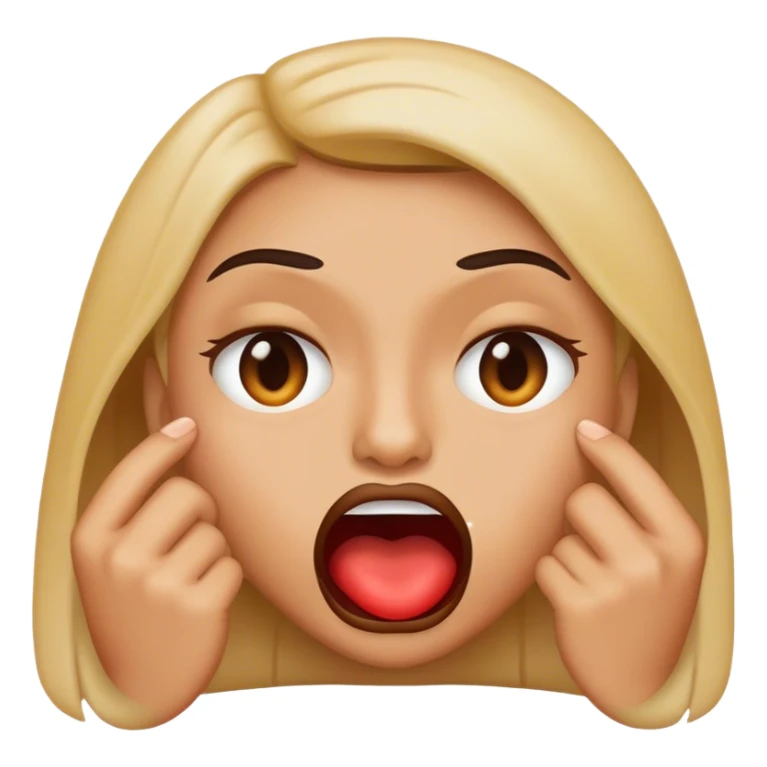 Emoji biting lip and raising a brow sticker