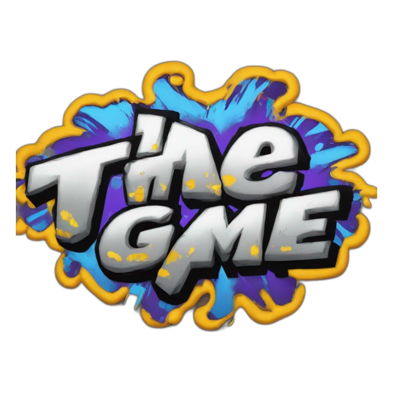 graffiti of the words "The Game" sticker