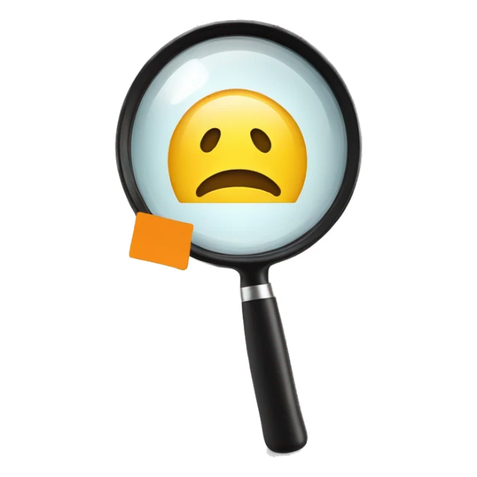 magnifying glass with a discount label sticker