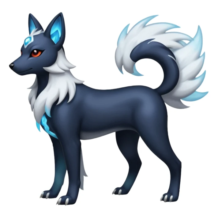 Translucent Magnificent Houndour-Absol-Zorua-Umbreon-fusion (full body) sticker