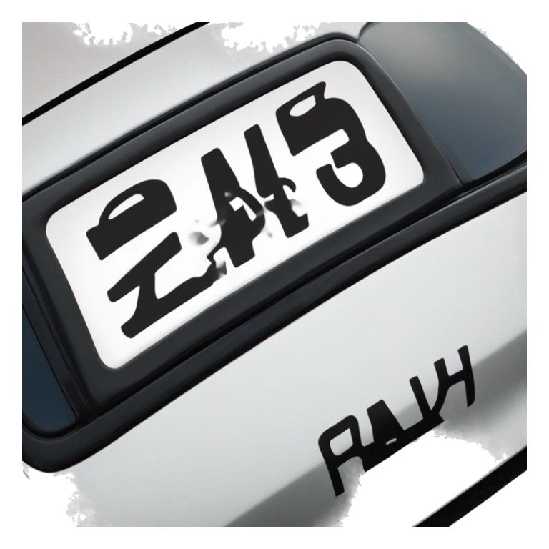 Hyundai i40 number plate NHJ 011 sticker