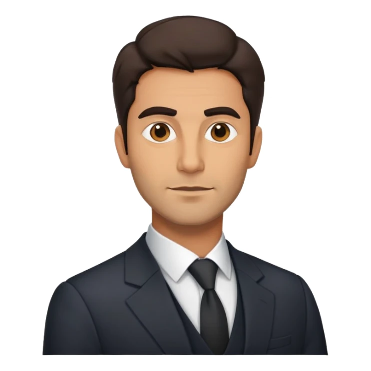 Unshaven Italian man lawyer  sticker