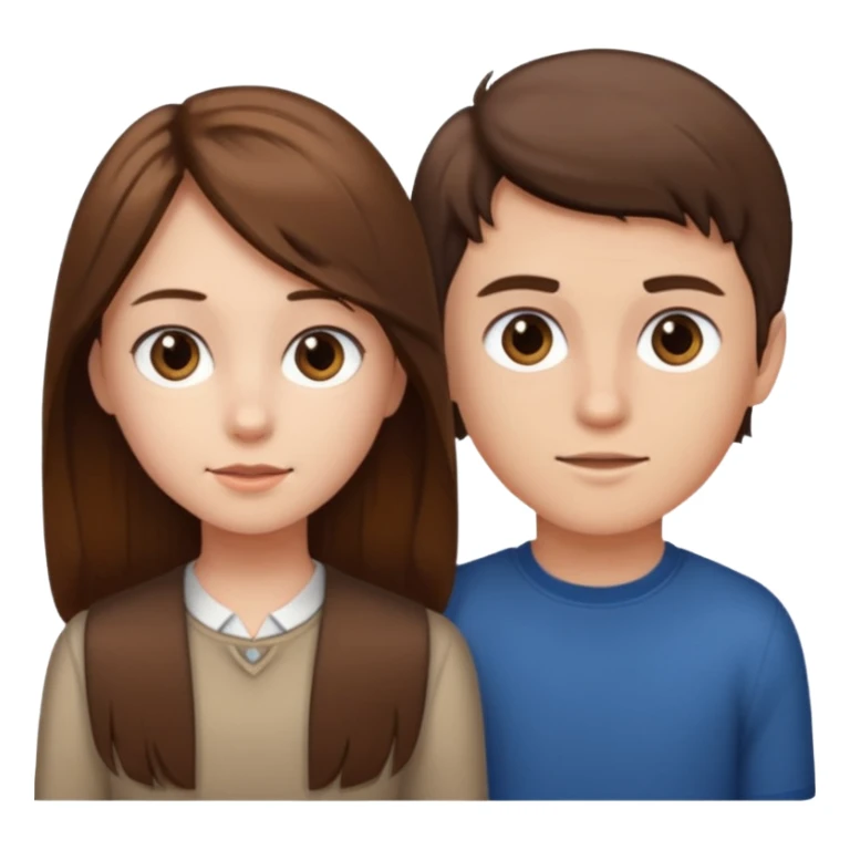 a girl and the boy behind her sticker