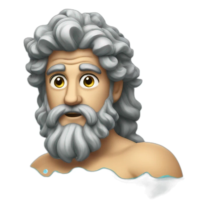 Poseidon god of the sea sticker