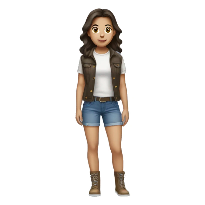 brunette girl wearing jorts sticker