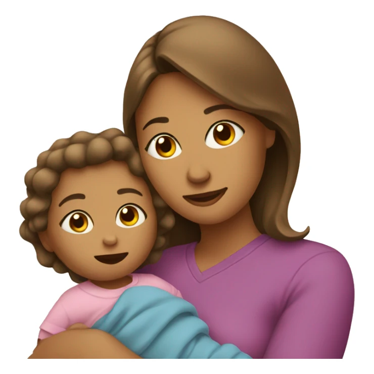 Mom and baby sticker