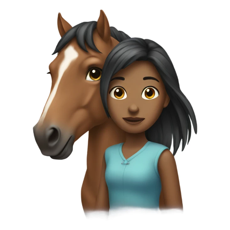 girl with a horse sticker