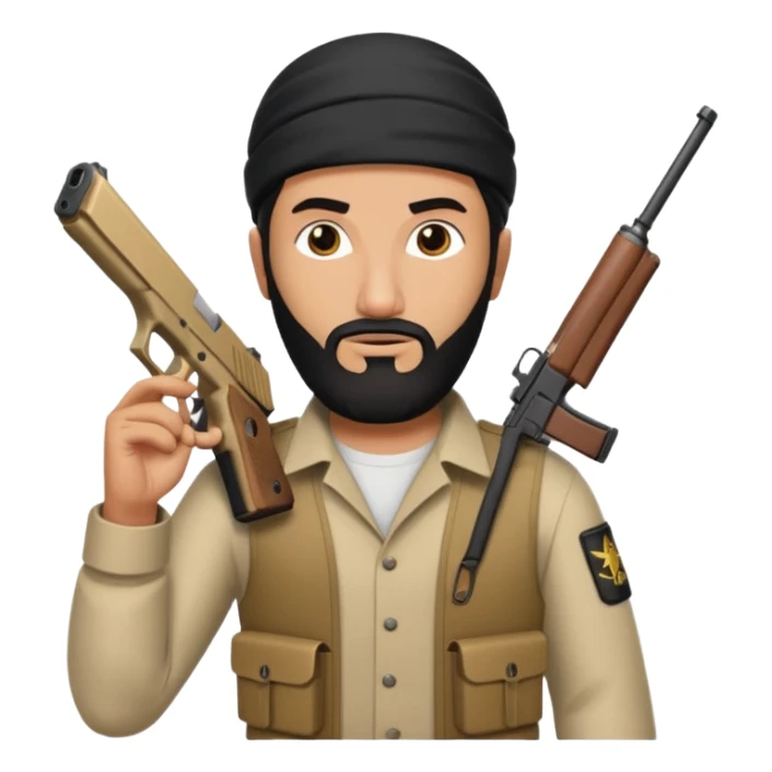 Quiero el rapero dd osama con una glock apuntando cargador largo  sticker