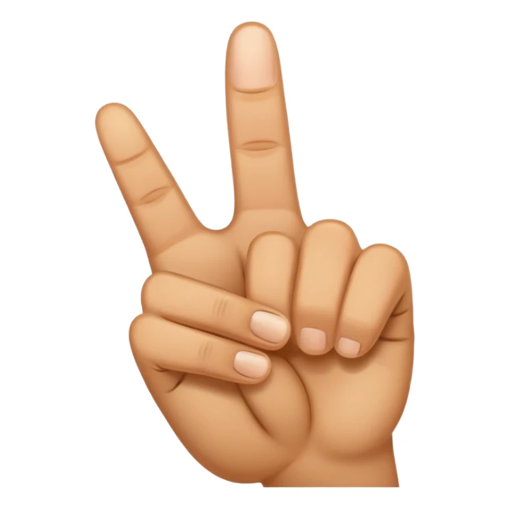 hand gesture, second and third fingers down, the other two fingers up and the thumb up as well sticker