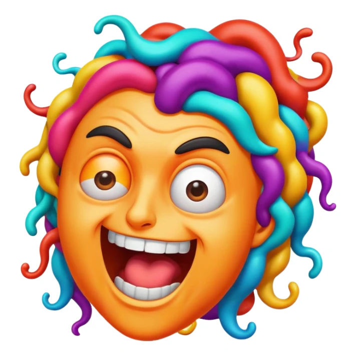 Italian Brainrot meme with exaggerated expressions and chaotic energy sticker