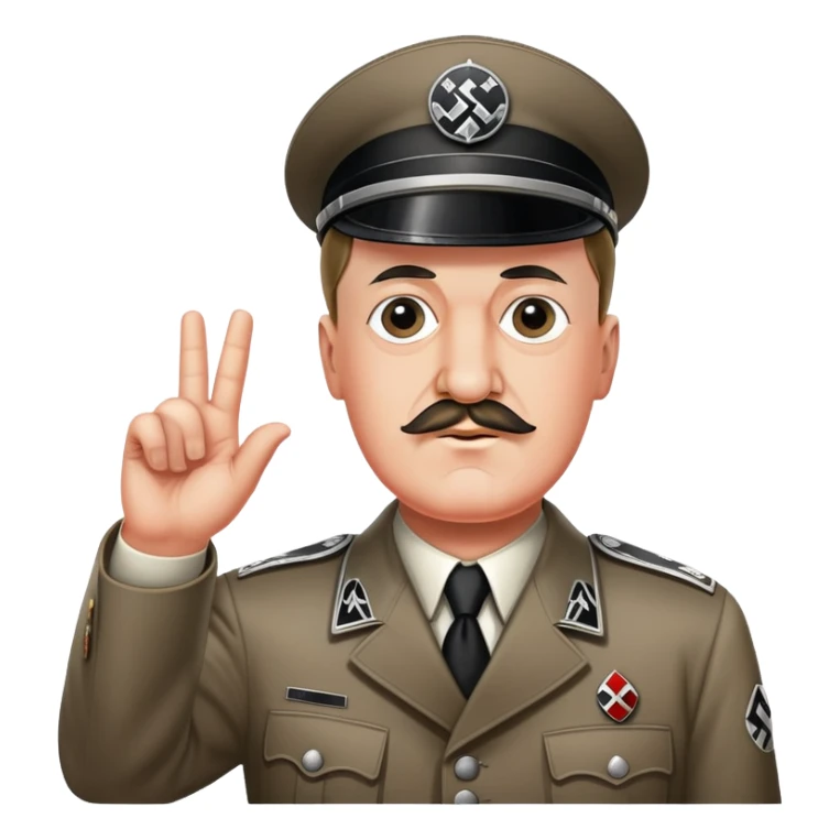 Hitler Nazi salute sticker