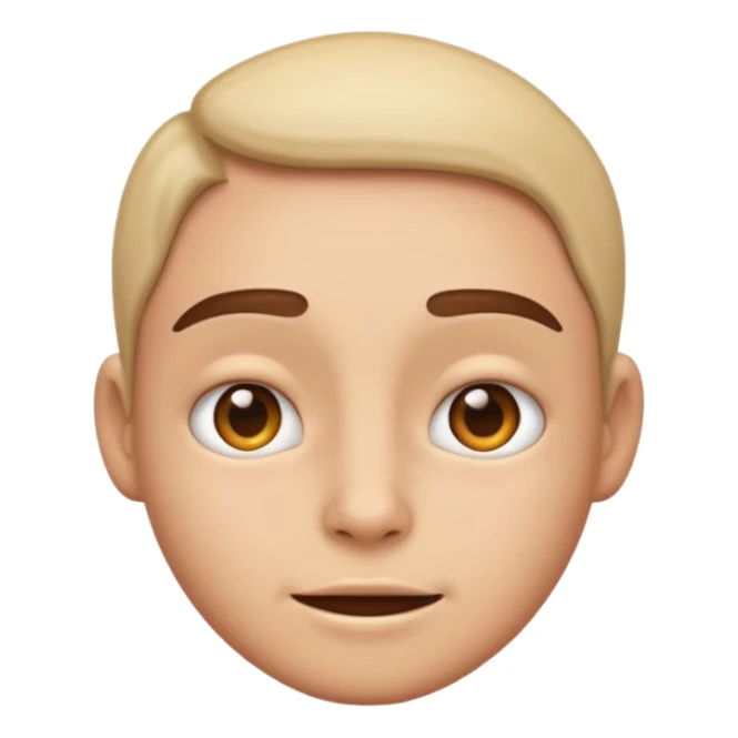 an emoji with a very realistic face without any emotion sticker