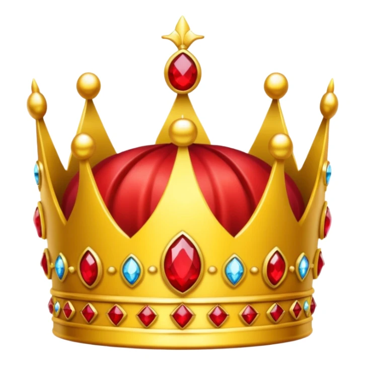 yellow crown with only red gems a lot red gems sticker