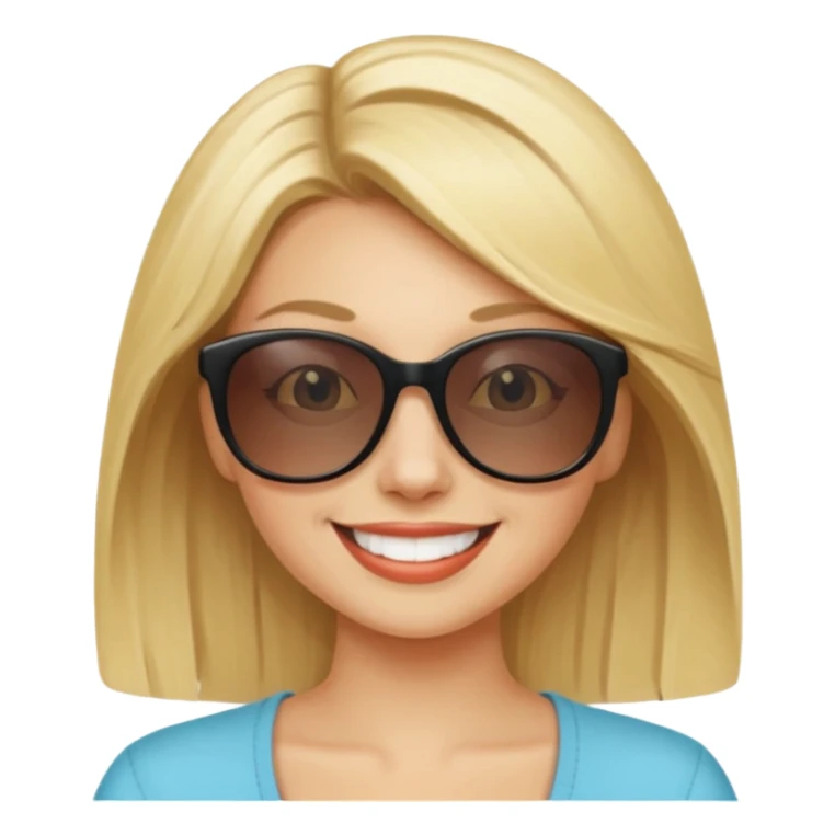 blonde woman with sunglasses sticker