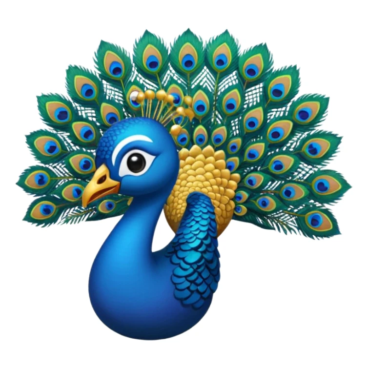  vel emoji with peacock sticker