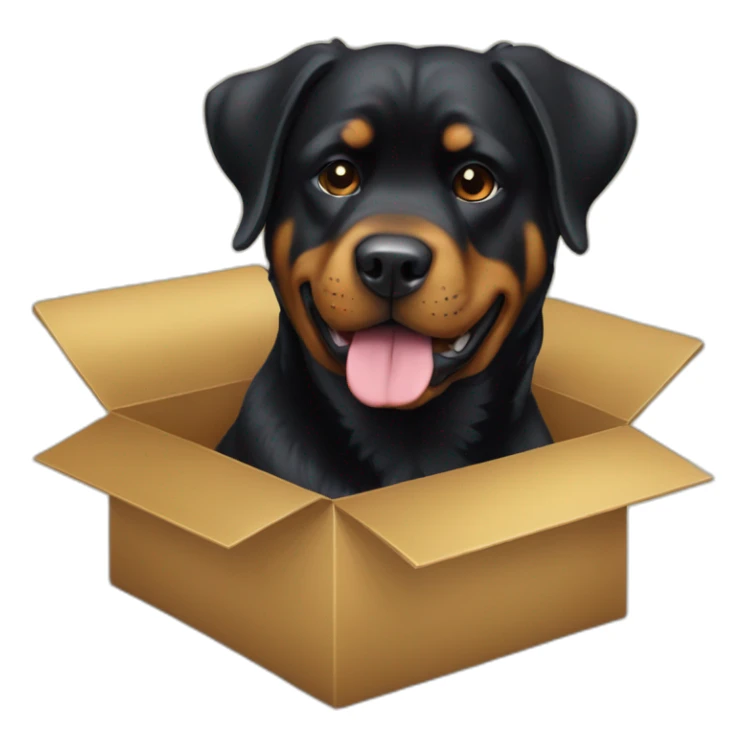 A Rottweiller and a golden in box sticker