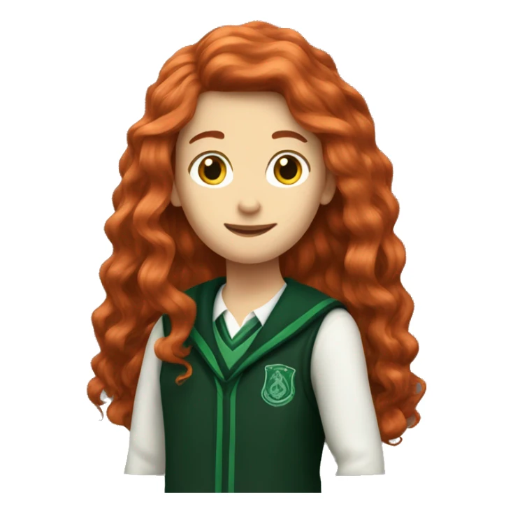 red hair Slytherin Student  sticker