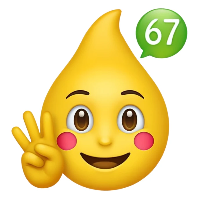 emoji with 67 sign sticker