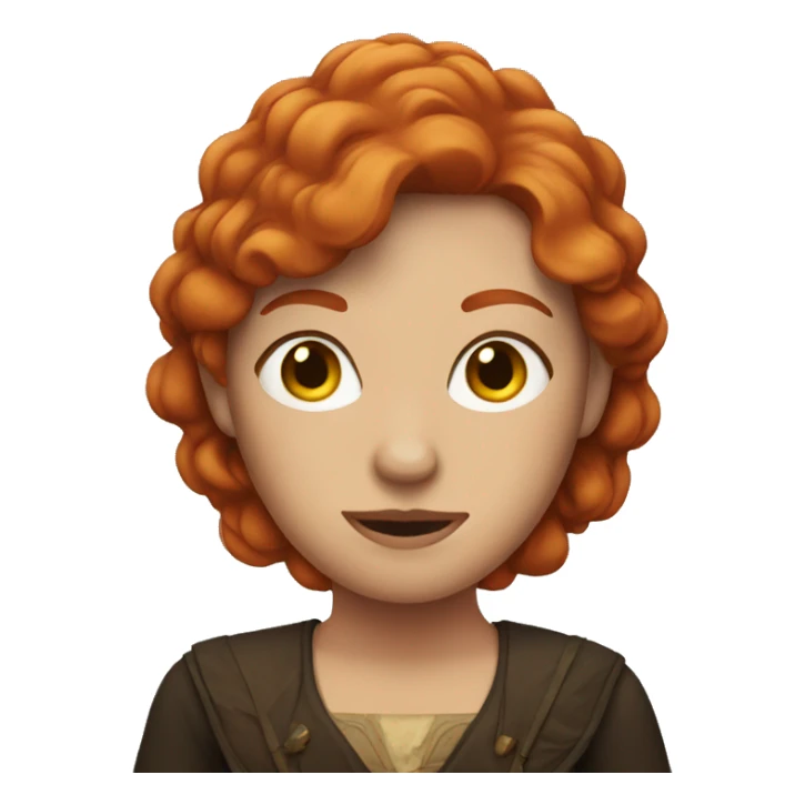 Redheaded woman in costume  sticker
