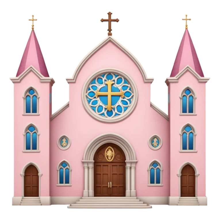 make a catholic church with very girly pink tones sticker