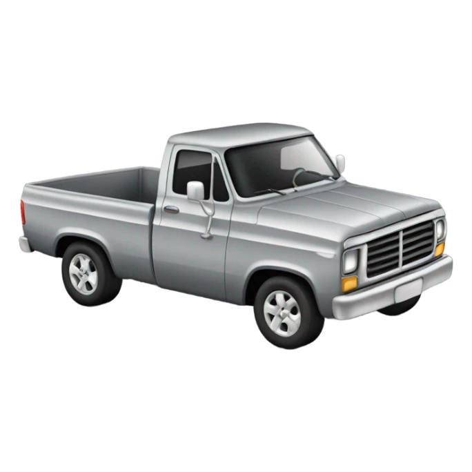 Grey crew cab pickup truck  sticker
