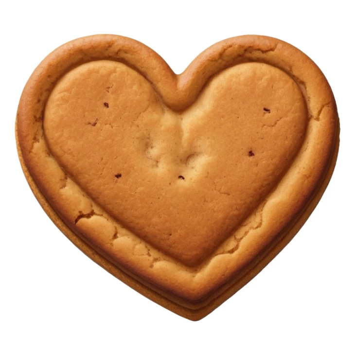 snicker doodle cookie with cinnamon powder on top in a heart shape cookie sticker