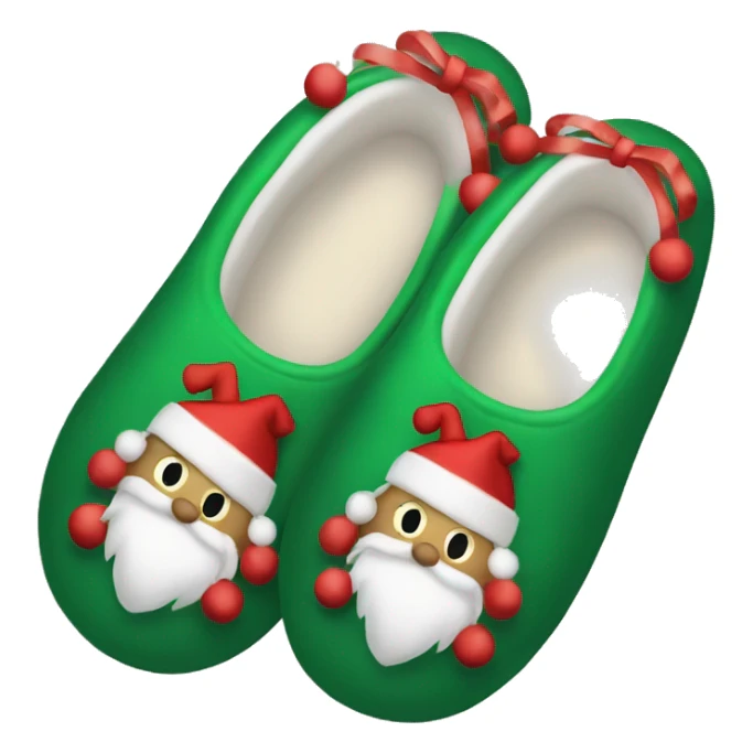 light red and green christmas slippers sticker