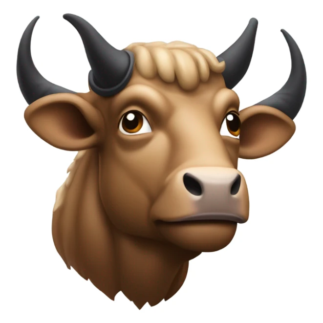 Tête de Taureau toute noir sticker