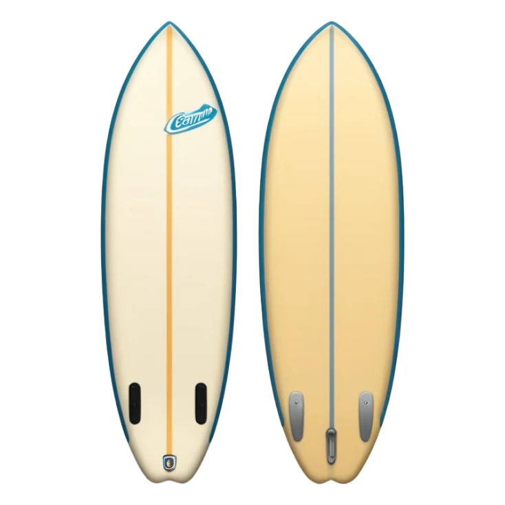 Cream surf board sticker