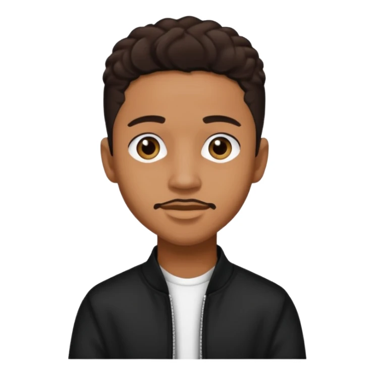 Lil Fizz with dark brown hair sticker