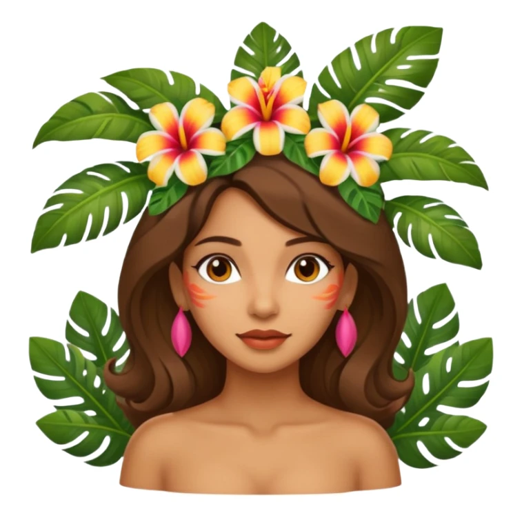 an latin woman with jungle tree sticker
