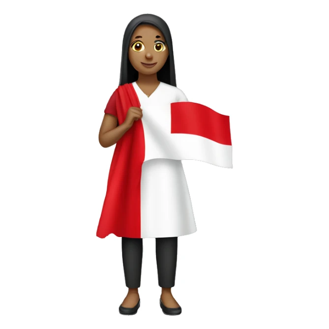 A woman holding a Bahraini flag  sticker