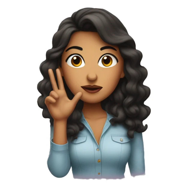 Latina girl blowing a kiss sticker