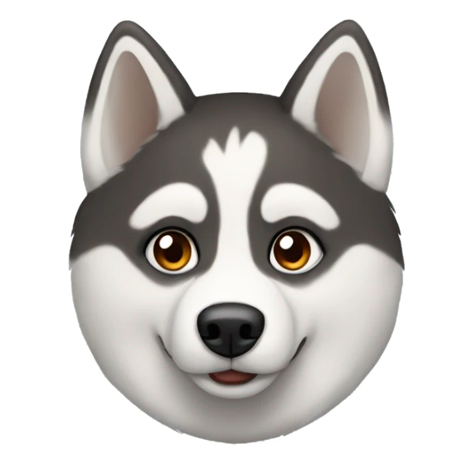 Husky with brown eye and blue eye sticker