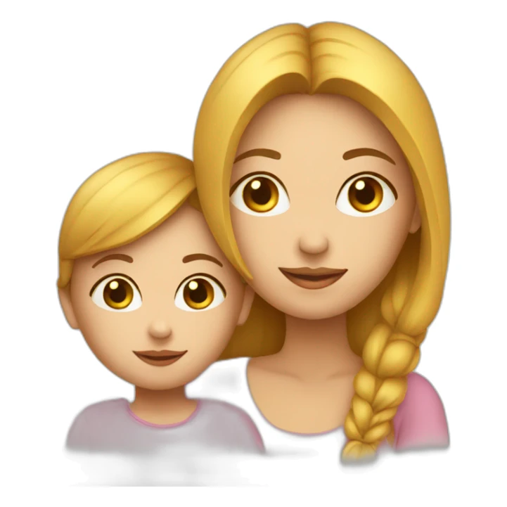 Woman-cute-with-her-child-wite sticker