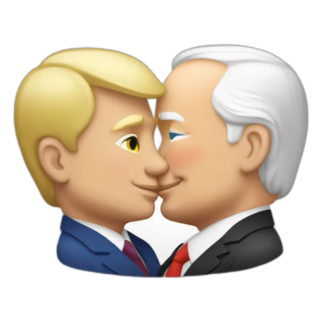 trump and putin kissing, LGBTQ+ friendly, positivity, inclusiveness sticker