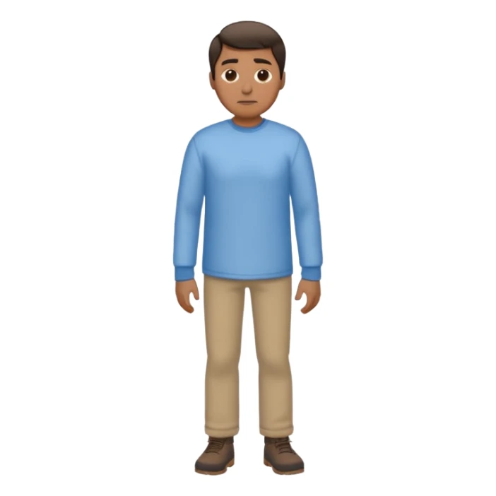 man with a full body and a long-sleeve shirt in the cold sticker