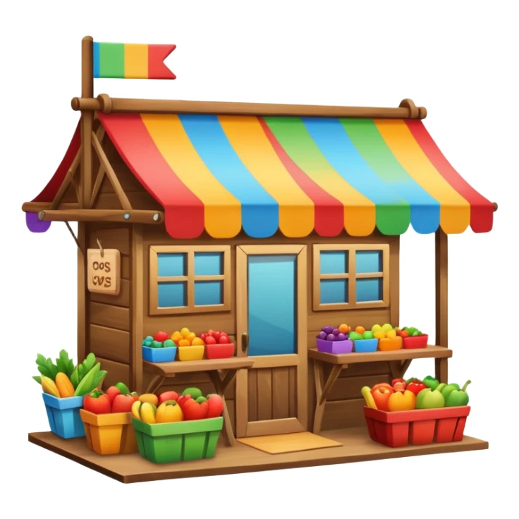 Pop-up market shop sticker