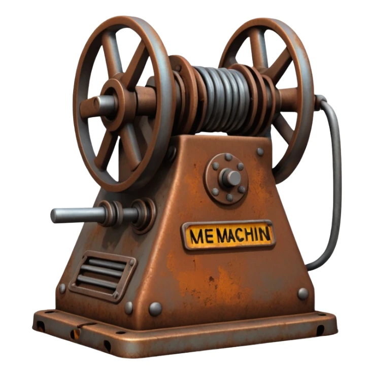 iron machine sticker