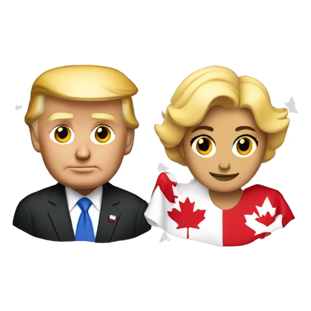 Donald trump and Canada  sticker