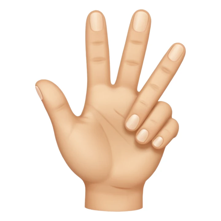 3 finger no like peace but thumb is up sticker