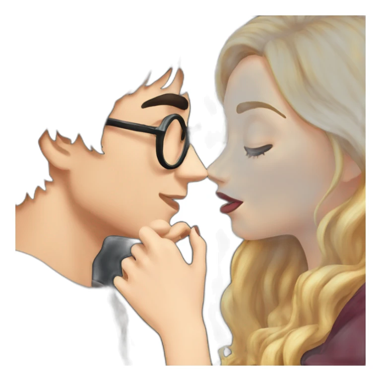 Harry Potter et Luna kissing sticker