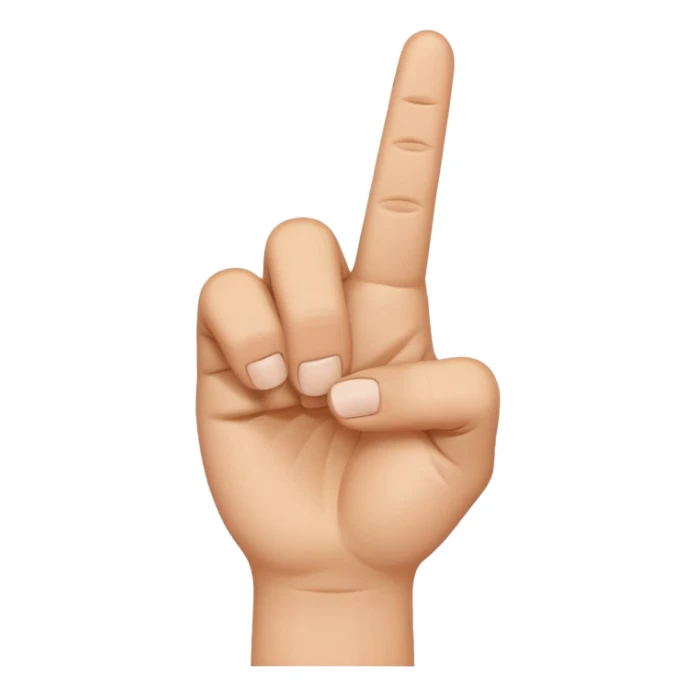Orta parmak çeken emoji sticker