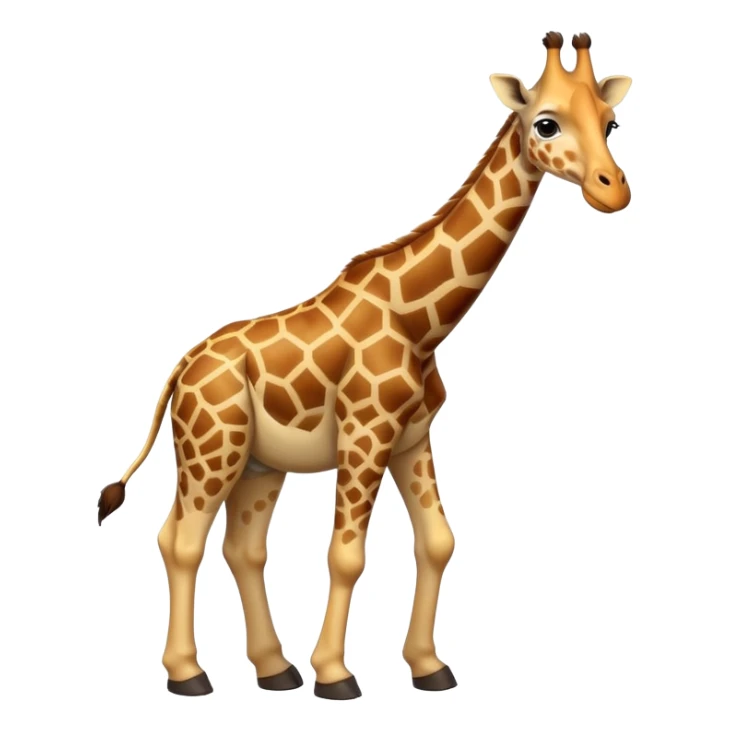 friendly anthropomorphised giraffe in jeans and t-shirt, walking upright sticker
