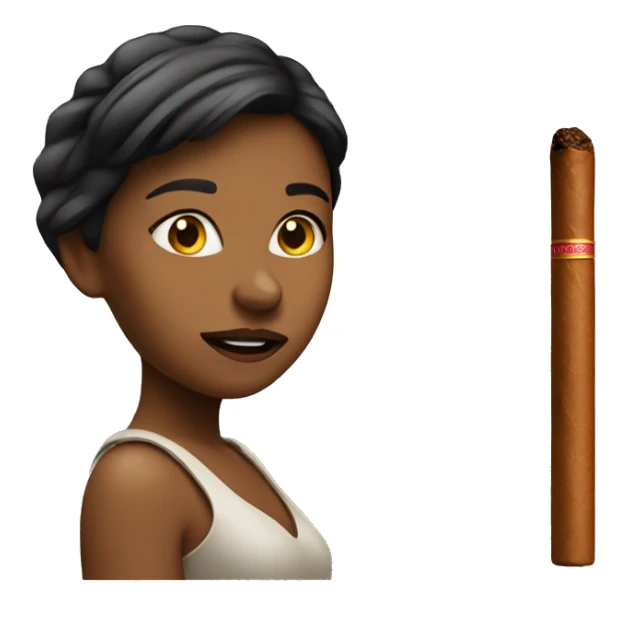 girl with cigar sticker